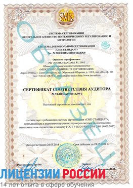 Образец сертификата соответствия аудитора Образец сертификата соответствия аудитора №ST.RU.EXP.00014299-3 Щербинка Сертификат ISO 14001